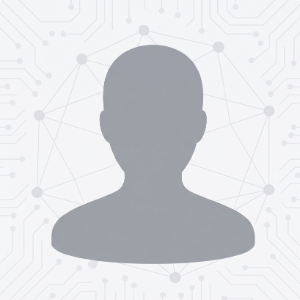 Gray silhouette of a person on a light background with subtle circuit board design elements